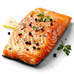 Fresh Salmon Fillet with Herbs and Spices