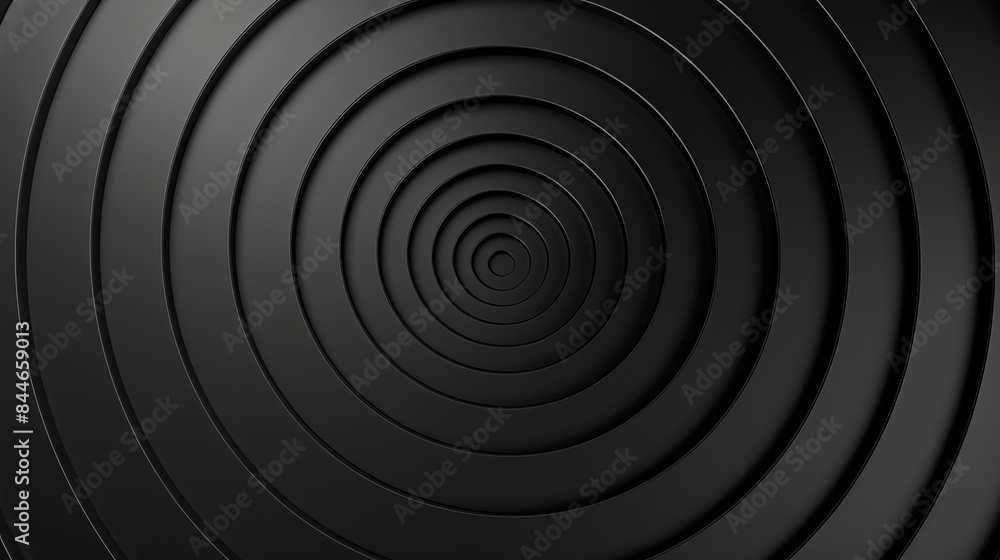 Poster an abstract black background with circle lines pattern is depicted featuring modern shiny black and 