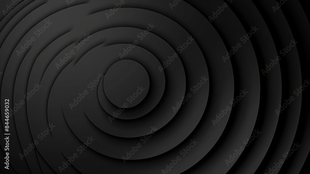 Poster an abstract black background with circle lines pattern is depicted featuring modern shiny black and 