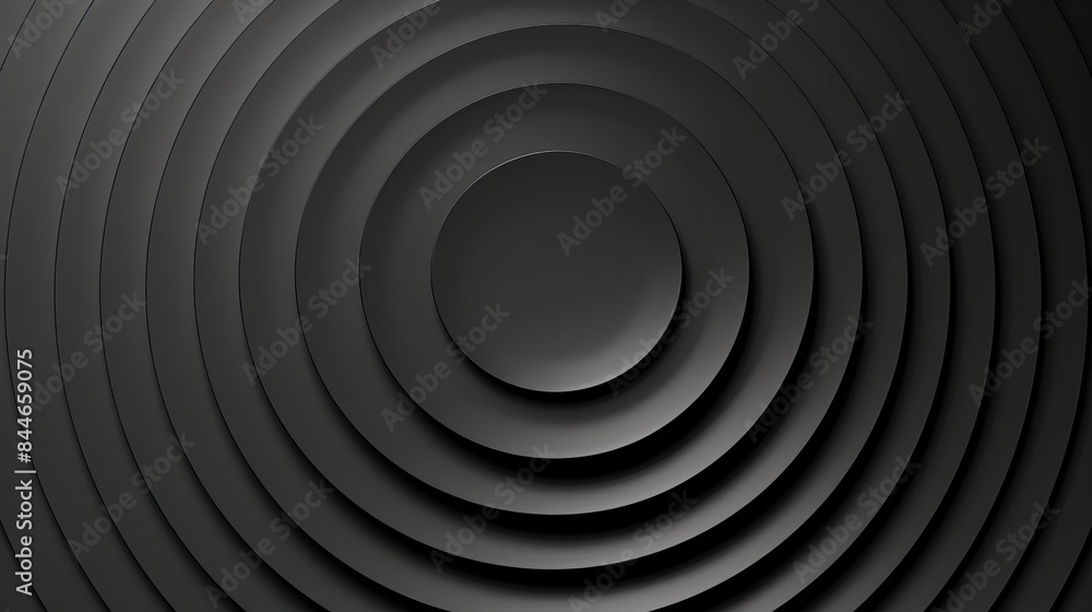Poster an abstract black background with circle lines pattern is depicted featuring modern shiny black and 