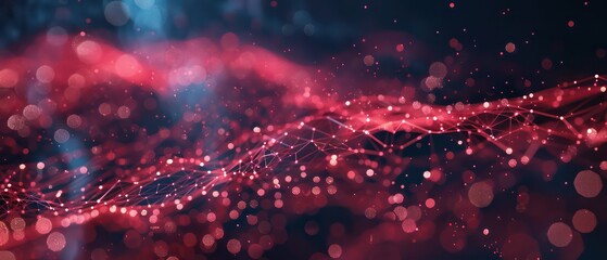 dynamic and futuristic background featuring glowing data streams, representing the fast paced nature of digital marketing