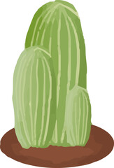 Naklejka premium Watercolor cactus house plant for decoration of journaling