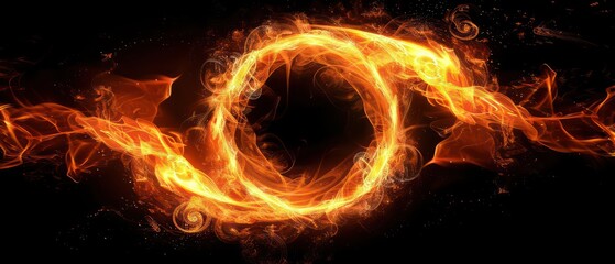 radiant spiral of light and energy twists and turns, illuminating the dark void around it