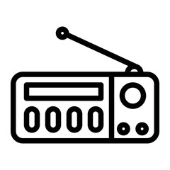 radio illustration line icon