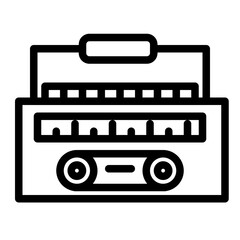 radio illustration line icon