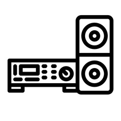 radio illustration line icon