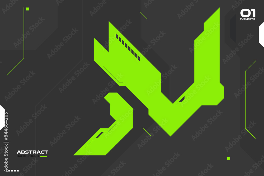 Poster futuristic abstract background with sci-fi geometric shape for technology design