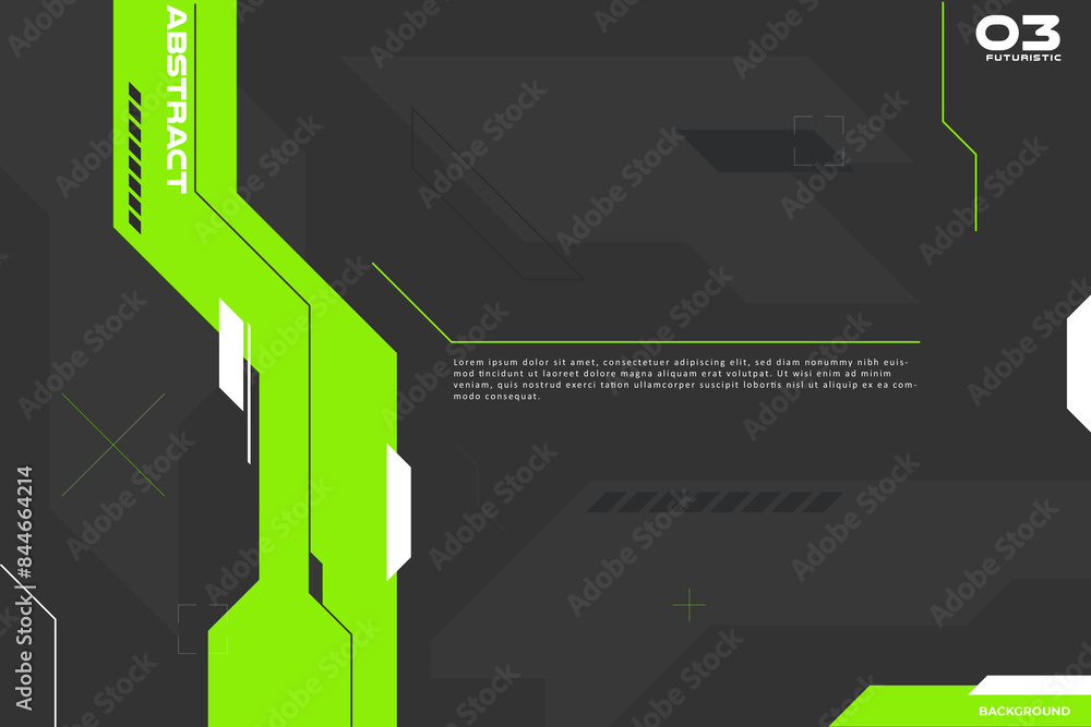 Aufkleber futuristic abstract background with sci-fi geometric shape for technology design