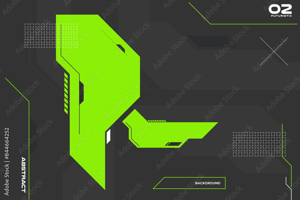 Aufkleber futuristic abstract background with sci-fi geometric shape for technology design