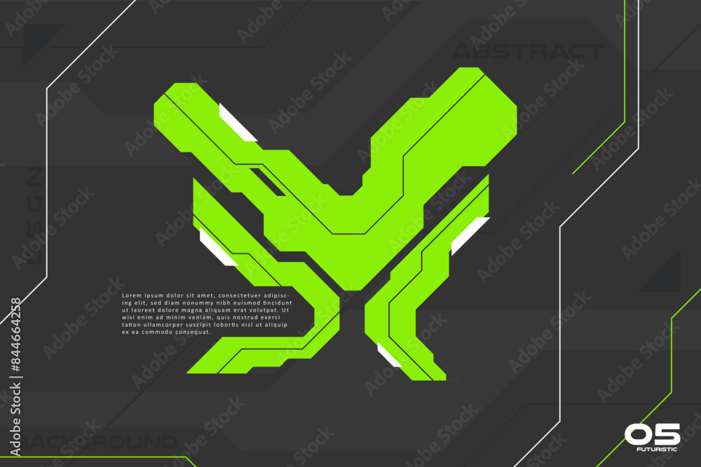 Poster futuristic abstract background with sci-fi geometric shape for technology design