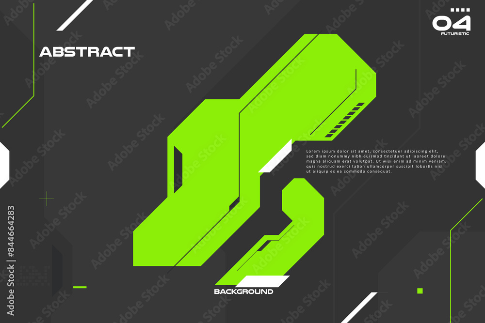 Poster futuristic abstract background with sci-fi geometric shape for technology design