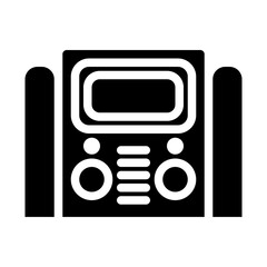 radio illustration Solid icon