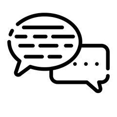 chat illustration cutline icon