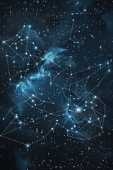 Night Sky with Stars and Constellations