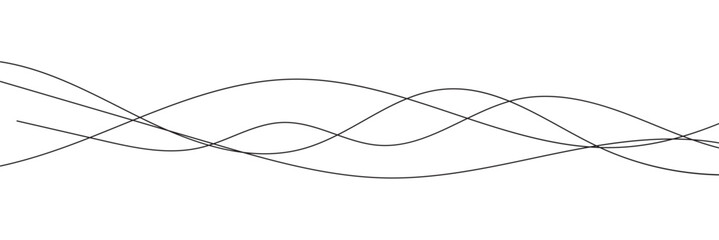 Curve wave seamless pattern. Thin line wavy abstract vector background. Curve wave seamless pattern. Line art striped graphic template. Vector illustration in white background . eps 10