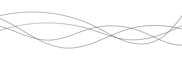 Curve wave seamless pattern. Thin line wavy abstract vector background. Curve wave seamless pattern. Line art striped graphic template. Vector illustration in white background . eps 10