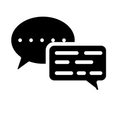 chat illustration solid icon