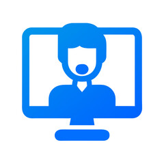 video call as a single simple icon logo vector illustration isolated on transparent background