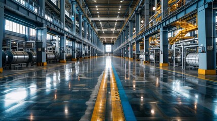 Obraz premium Factory with Advanced Automation System 