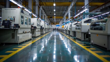 Obraz premium Factory with Advanced Manufacturing System 