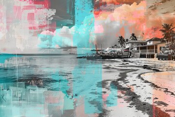 Crystal-Clear Waters of Nassau Art Collage

