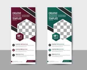 Business Roll up banner design .