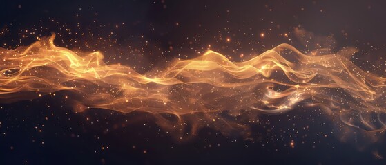 Naklejka premium golden flames twist and explode with dazzling intensity, creating a mesmerizing display of fiery brilliance