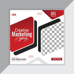 Creative Marketing Agency Social Media Post Design.