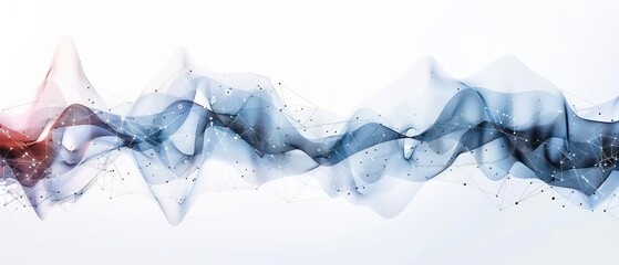 Obraz premium epic diagram of interconnected tech chains drifts in cinematic splendor, guided by an invisible straight line