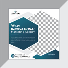 we are innovational marketing agency social media post design.