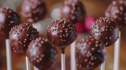 сhocolate cake pops.