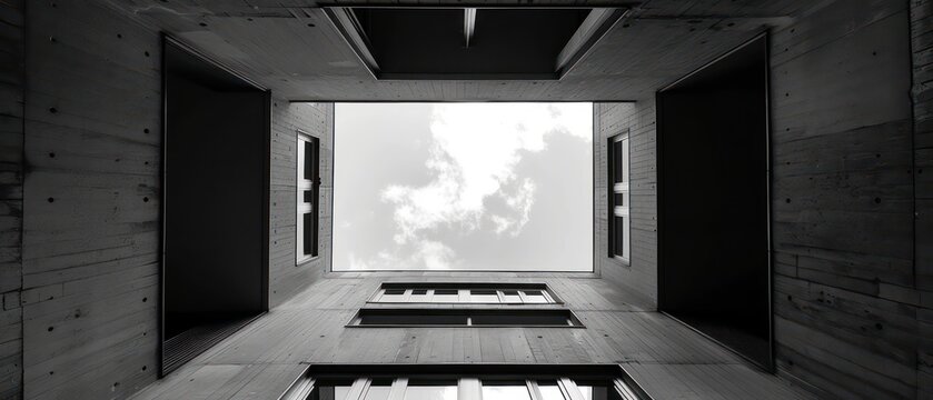 Black and white modern architecture makes a bold statement with its stark contrast and clean, minimalist design