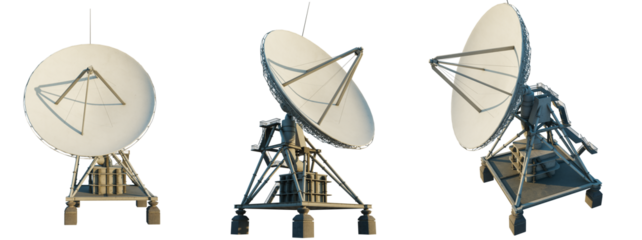 satellite dish 4k png isolated cutout
