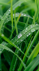 물방울이 맺힌 나뭇잎