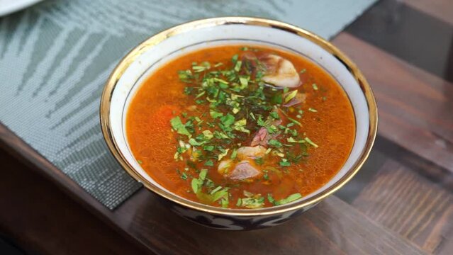 soup shurpa uzbek cuisine dish