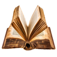 Open a book isolated on white background