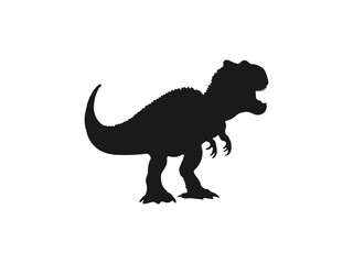 Dinosaur silhouette. Good use for symbols, logos, mascots, icons, signs, webs, or any design you want.