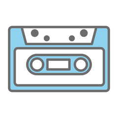 Cassette Recorder Icon Vector Design Template