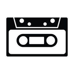 Obraz premium Cassette Recorder Icon Vector Design Template