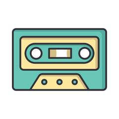 Cassette Recorder Icon Vector Design Template
