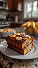 Homemade banana cake
