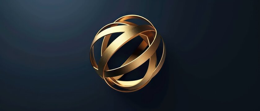 golden sphere with the business company logo, standing out against a dark background, epitomizing professionalism and expertise in IT