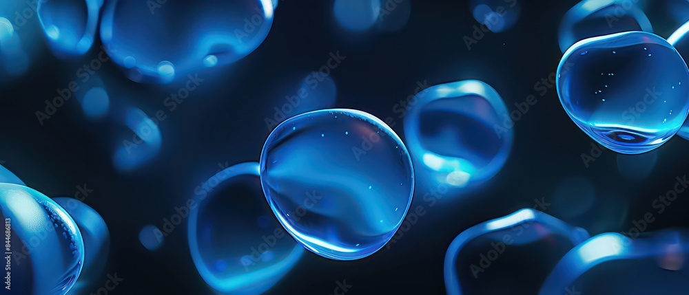 Poster background with tech-inspired blobs, offering a sleek and contemporary look