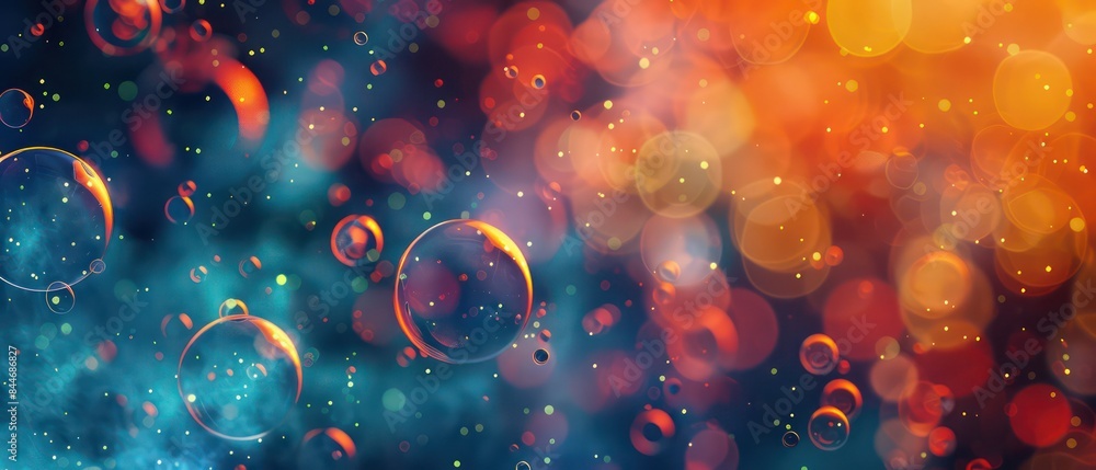 Poster background with tech-inspired blobs, offering a sleek and contemporary look