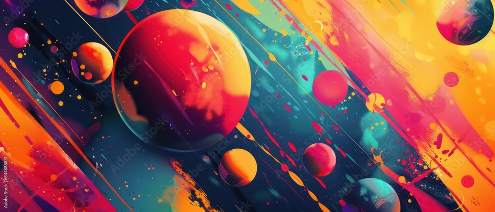 Aufkleber background with tech-inspired blobs, offering a sleek and contemporary look