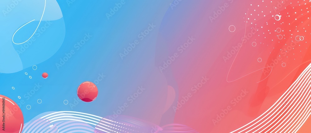 Wall mural background with tech-inspired blobs, offering a sleek and contemporary look