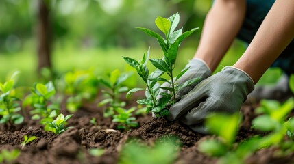 Planting Trees in the Garden 