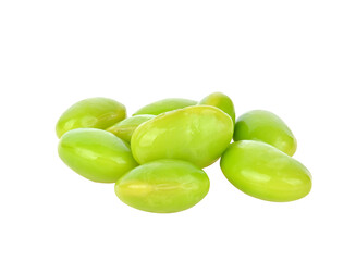 Green soy beans on transparent png