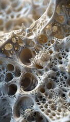 120 Strange alien microscopic organic material veiny fibers details 3D