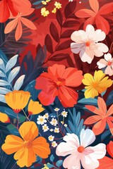 A Symphony of Colors in a Lush Tropical Garden